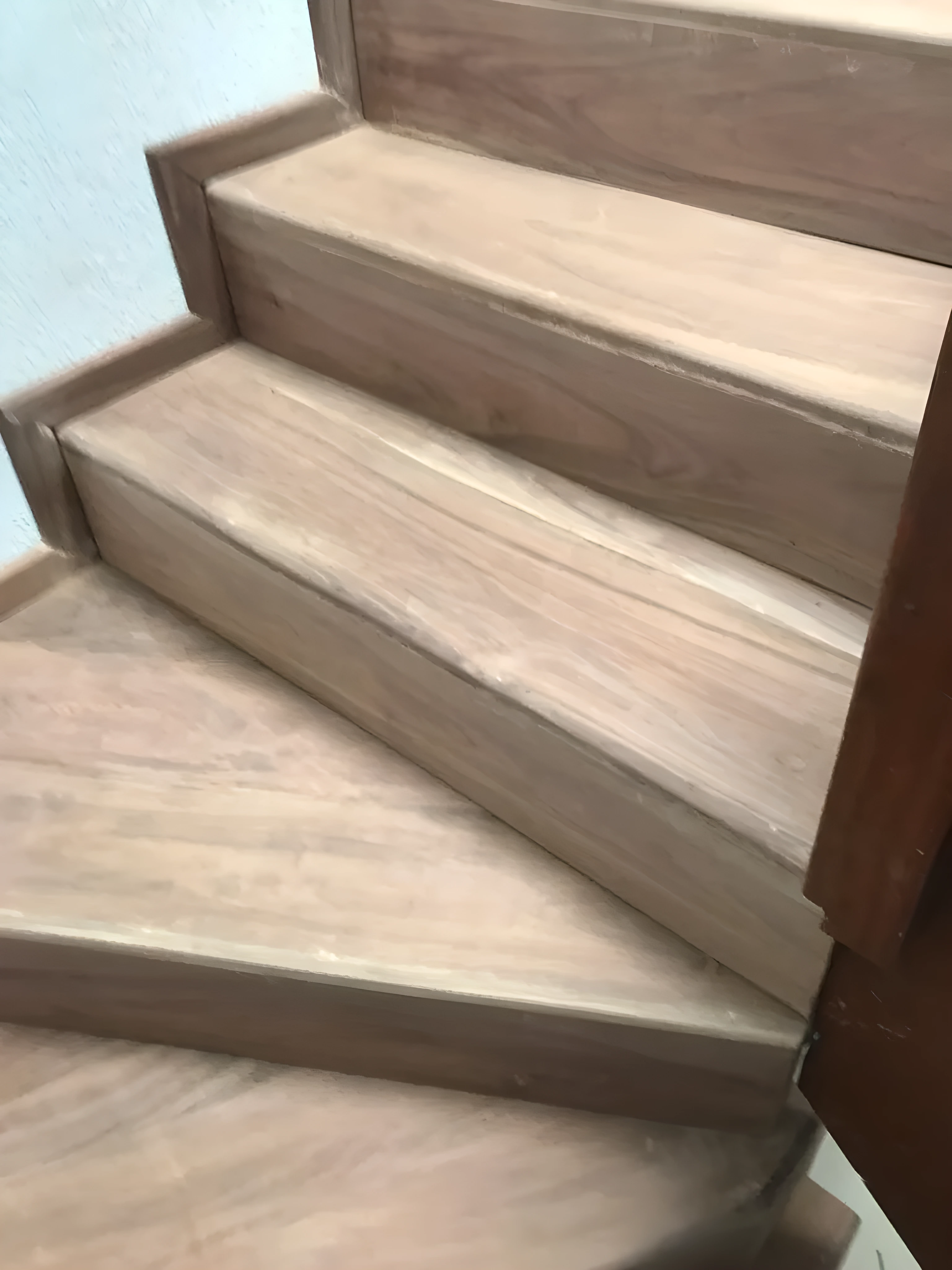 Wood veneer graft process in antique table restoration