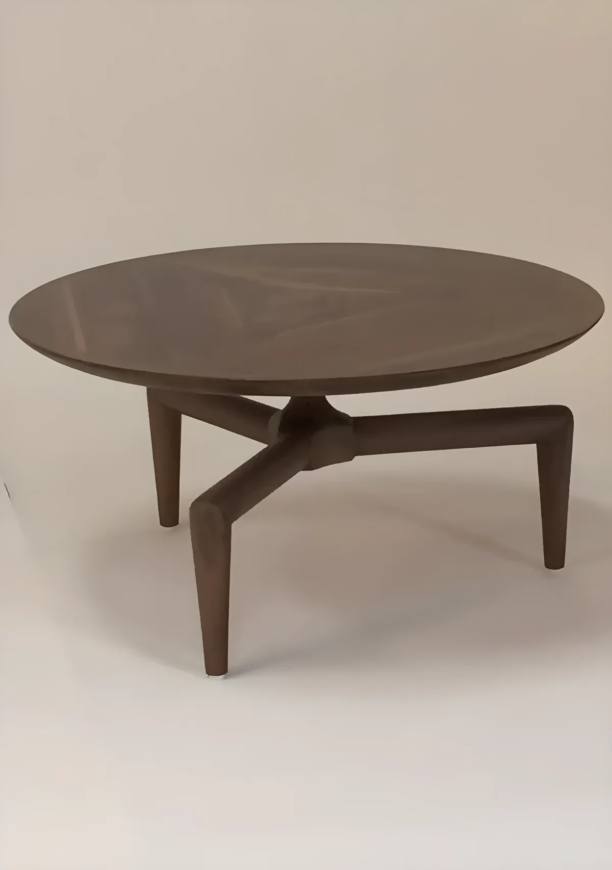 Nordic style tripod coffee table in fine wood, light and functional design