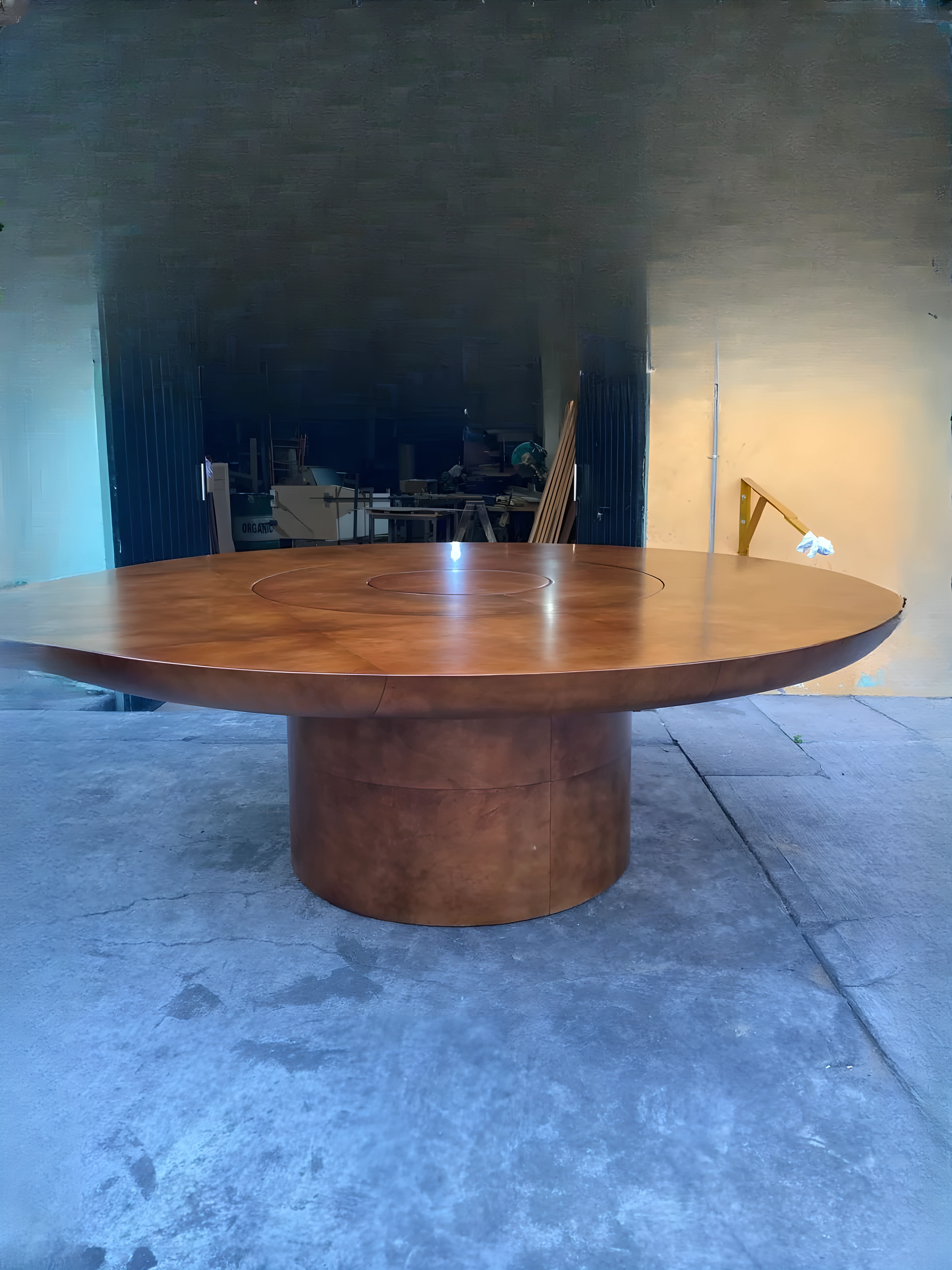 Monumental table for boutique hotel, designer furniture for luxury spaces
