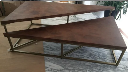 Tobacco Parchment Nesting Tables