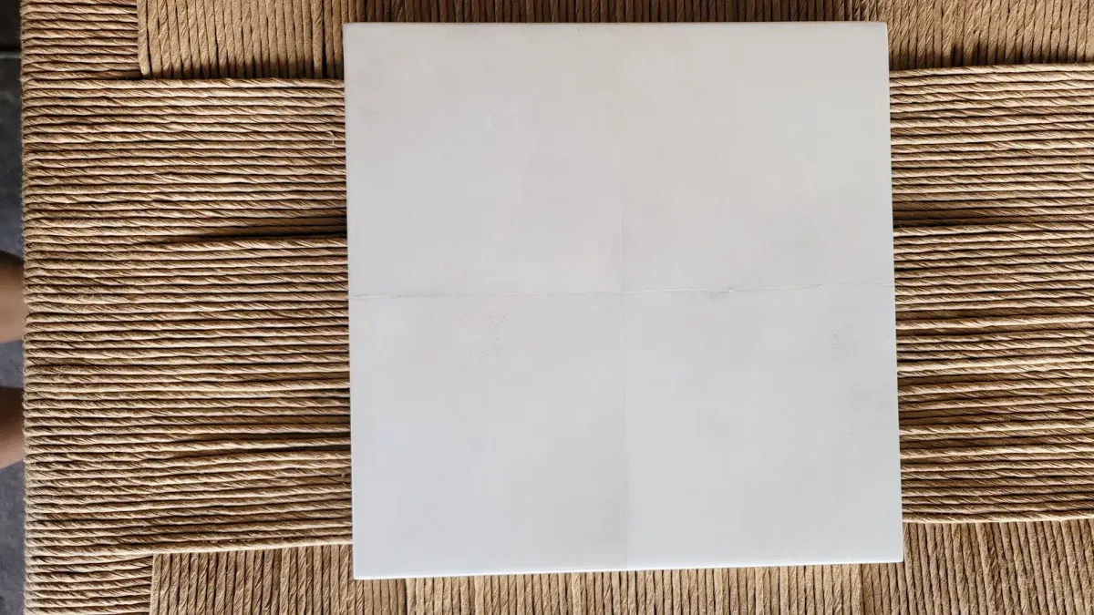 Genuine bone white parchment sample with natural texture