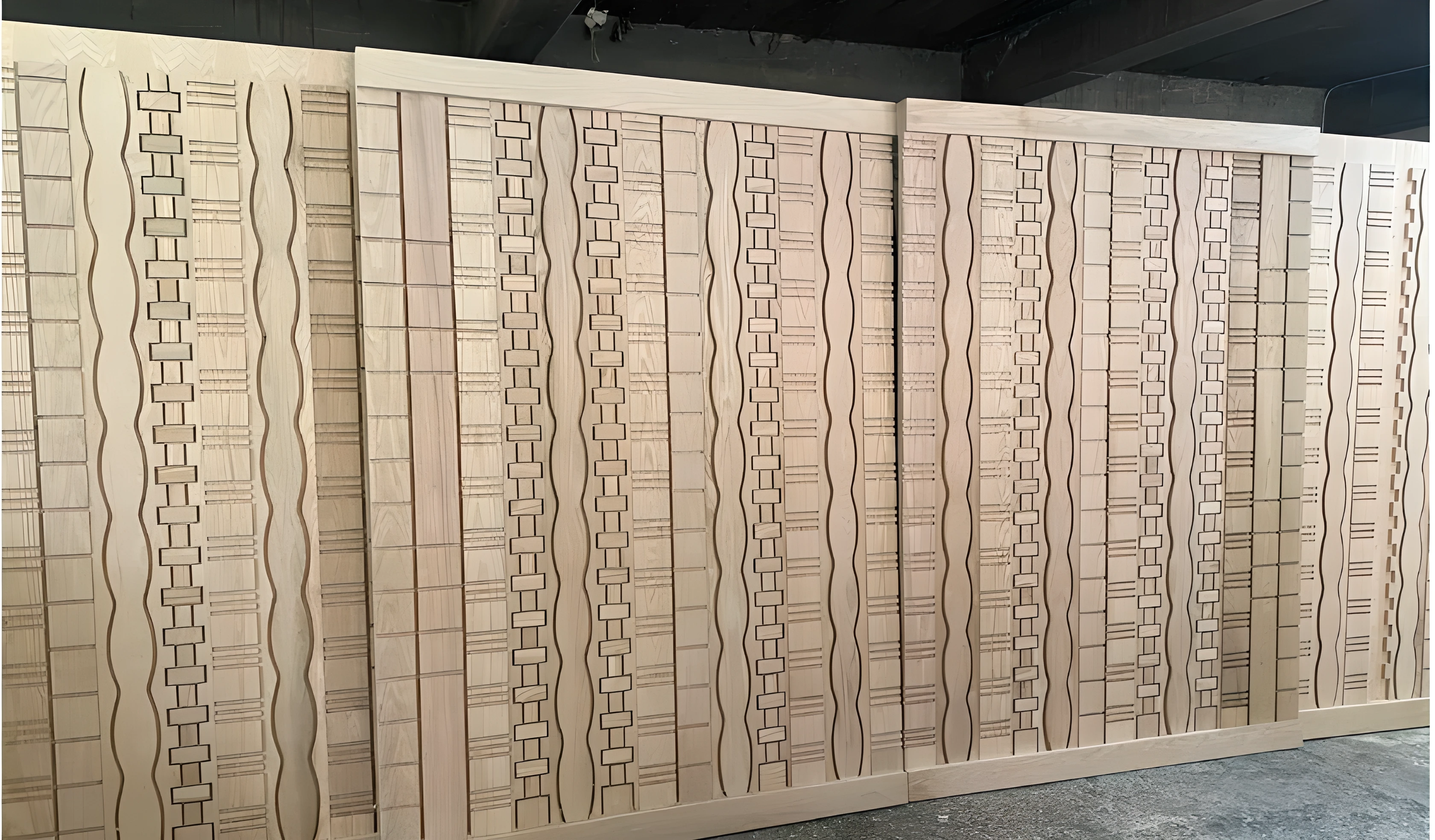 CNC precision carved partition panels for contract project